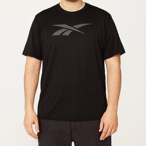 Reebok Men’s Large Black Logo Performance Tee Short Sleeve Activewear